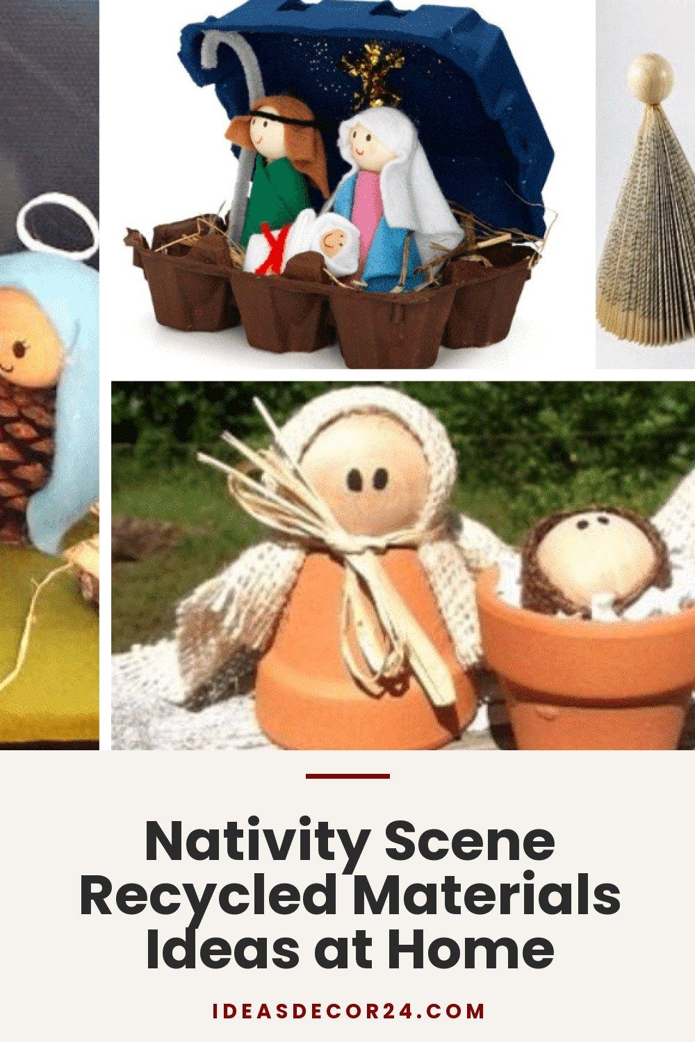 Nativity Scene Recycled Materials Ideas at Home