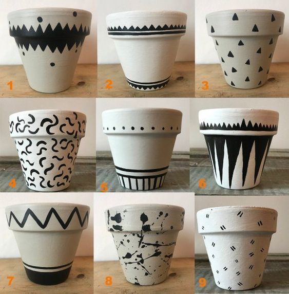 painted terracotta pots 1