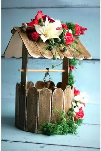 popsicle stick well decor