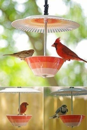 recycled cup bird feeder 1