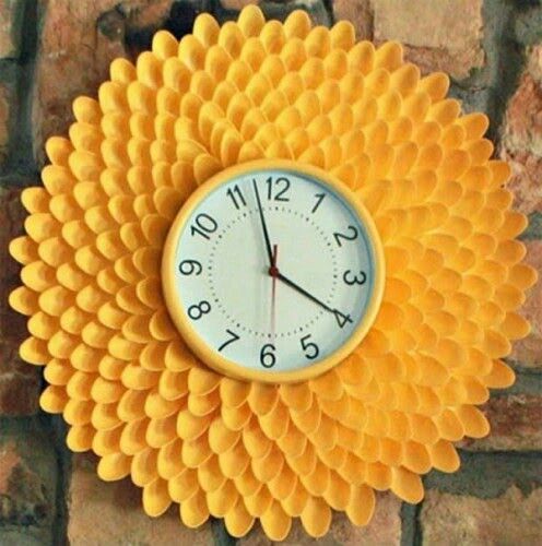 recycled material clock ideas 6