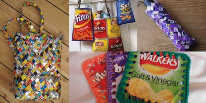 recycling potato chip packets
