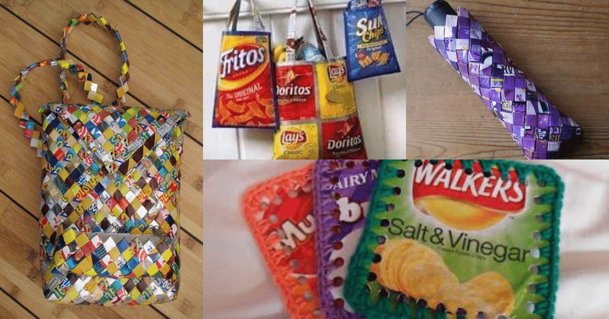 Ideas for recycling potato chip packets