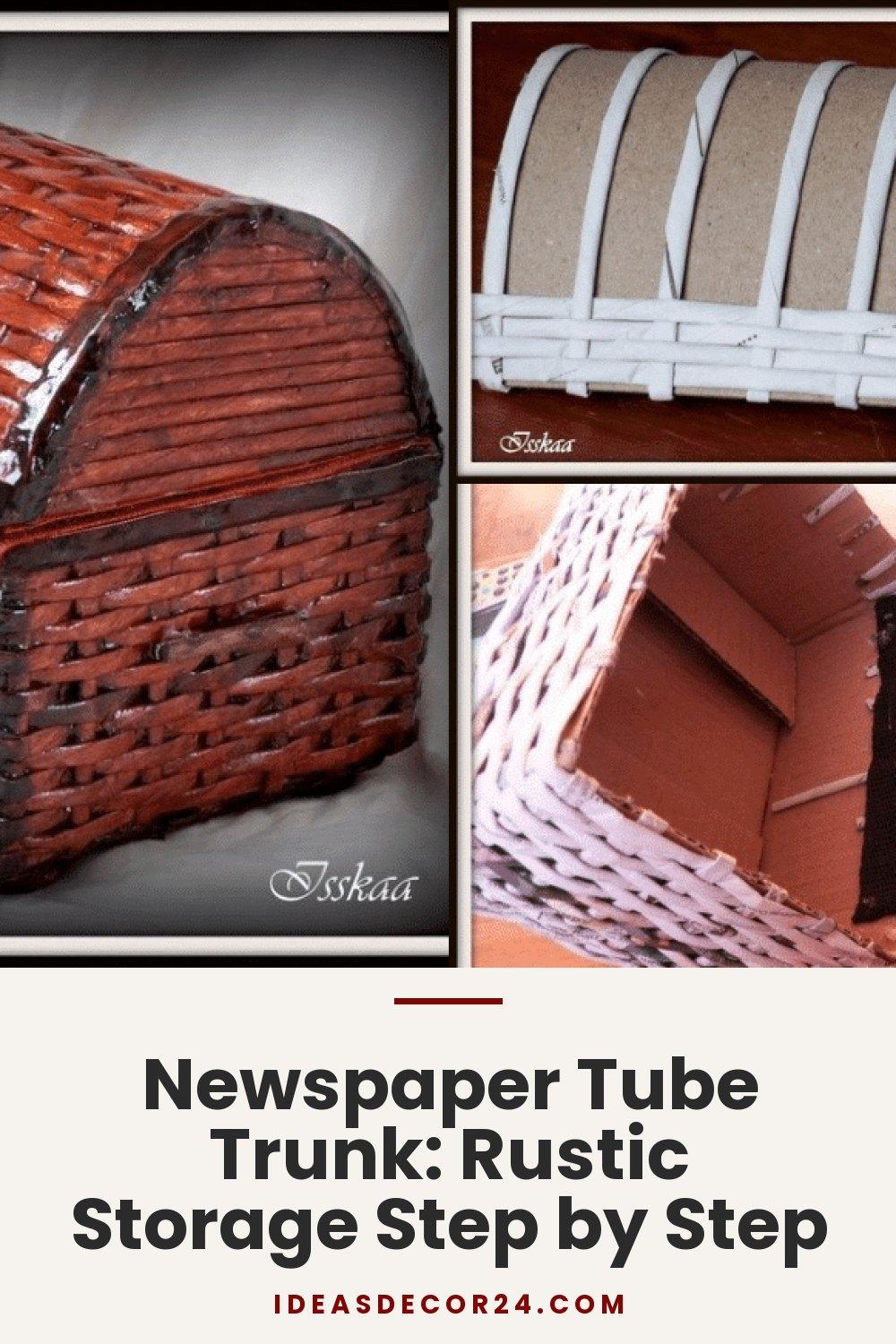 Newspaper Tube Trunk: Rustic Storage Step by Step