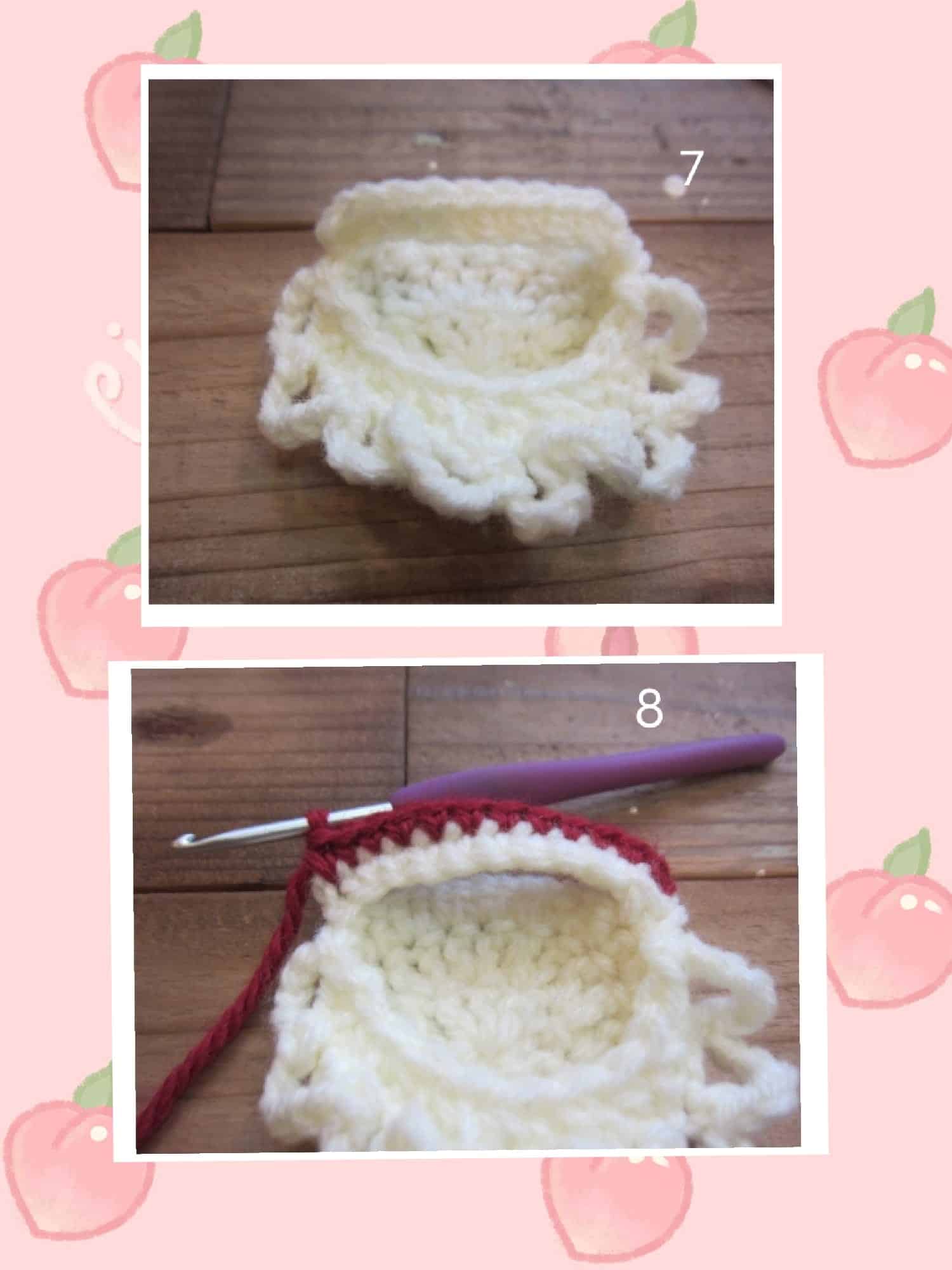 santas crochet picture holder 8