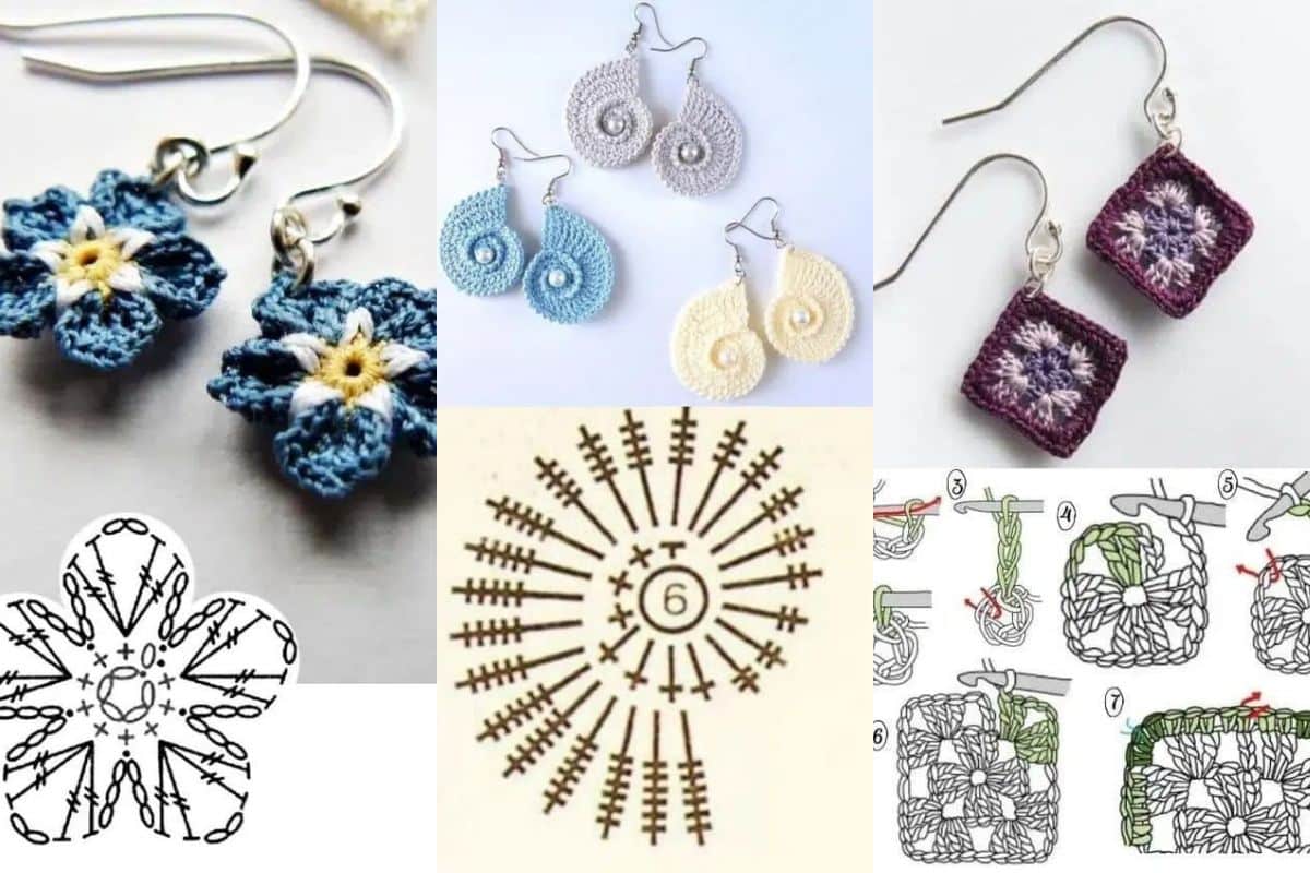 stunning graphics of crochet earrings 10