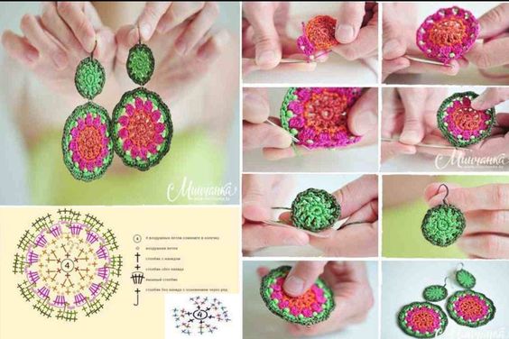 stunning graphics of crochet earrings 2