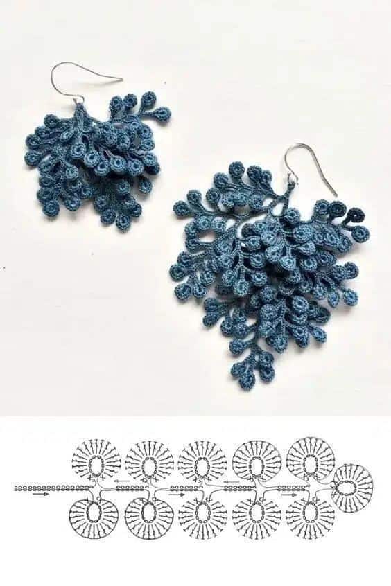 stunning graphics of crochet earrings 6