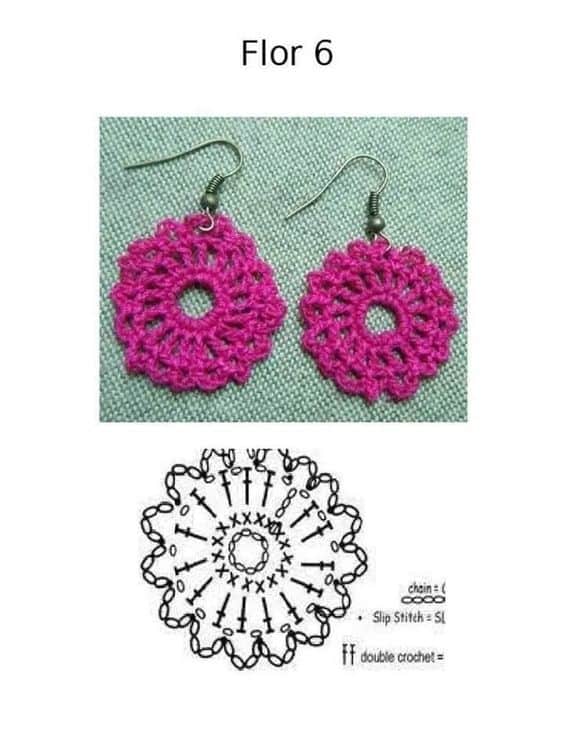 stunning graphics of crochet earrings 8