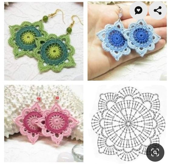 stunning graphics of crochet earrings 9