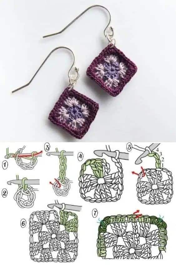 stunning graphics of crochet earrings