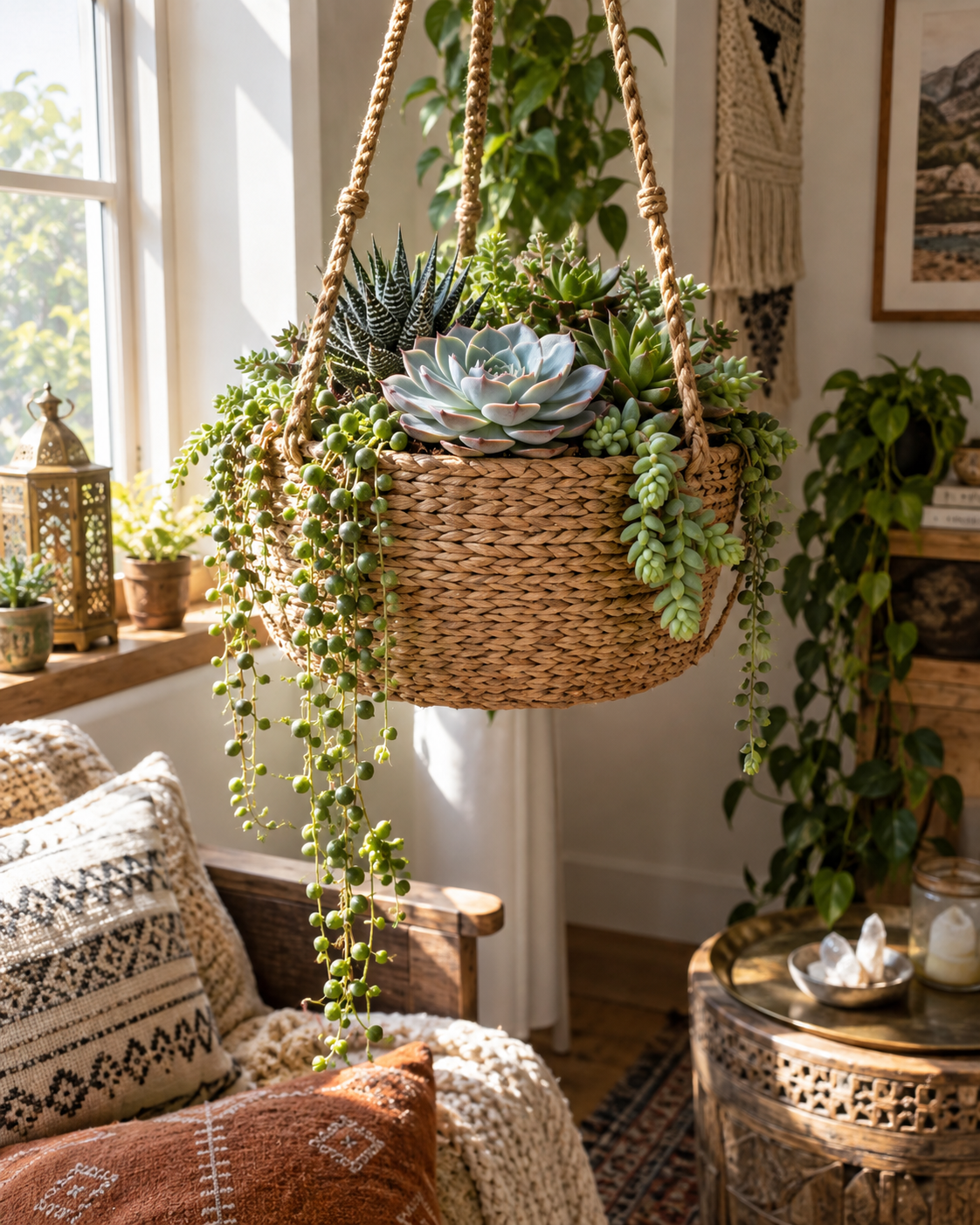 Succulents Planted in Baskets: Beautiful Ideas to Decorate Your Home succulents planted in baskets 1