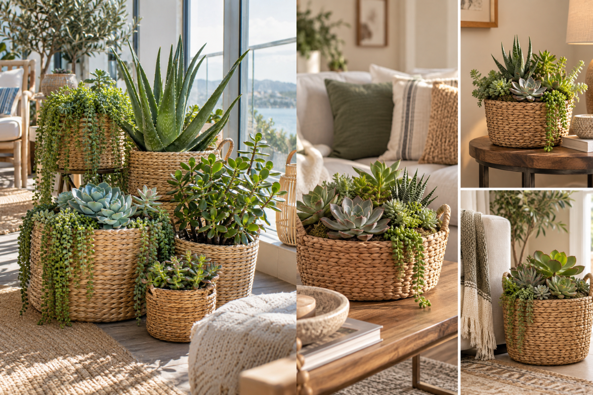 Succulents Planted in Baskets: Beautiful Ideas to Decorate Your Home Succulents Planted in Baskets: Beautiful Ideas to Decorate Your Home succulents planted in baskets 2 1