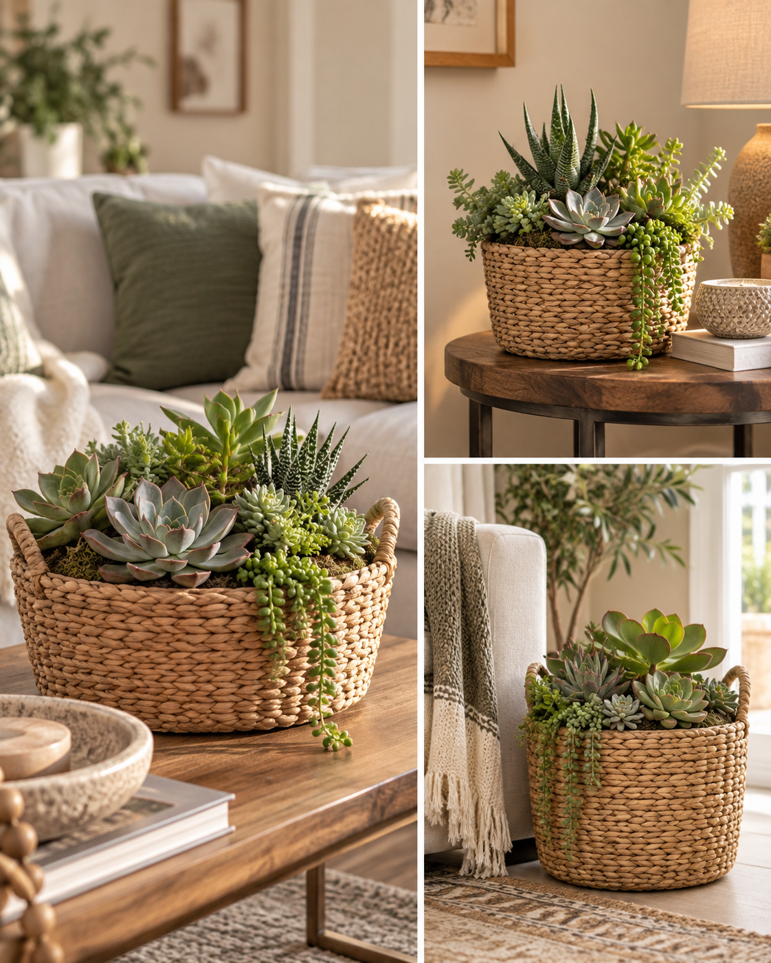 Succulents Planted in Baskets: Beautiful Ideas to Decorate Your Home succulents planted in baskets