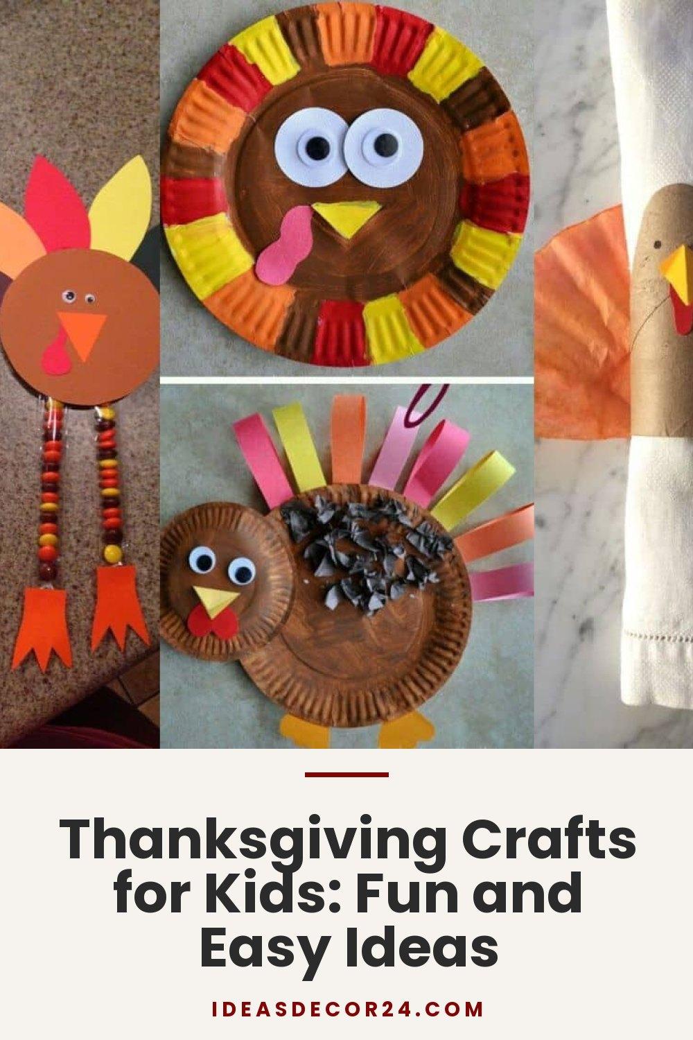 Thanksgiving Crafts for Kids: Fun and Easy Ideas