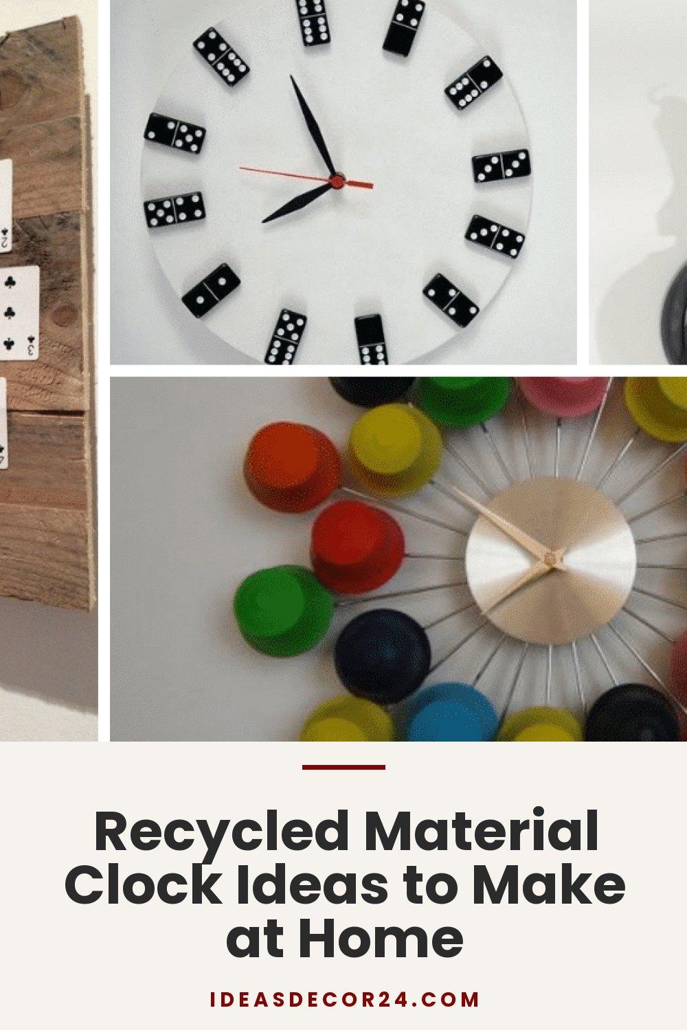 Recycled Material Clock Ideas to Make at Home
