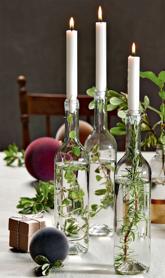 wedding table decorations with bottles 2