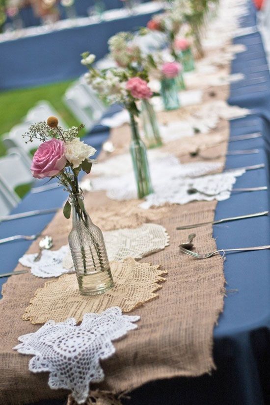 wedding table decorations with bottles 4