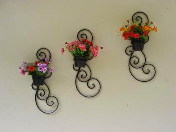 wire wall flower pot holders 4