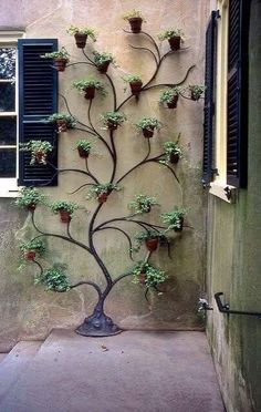 wire wall flower pot holders