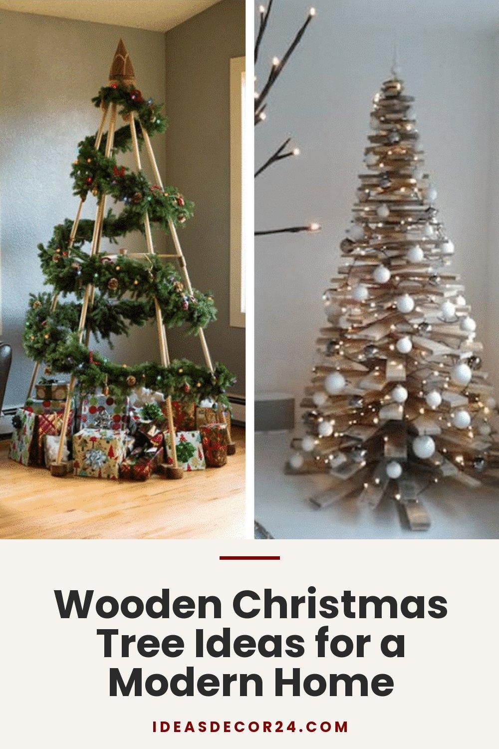 Wooden Christmas Tree Ideas for a Modern Home